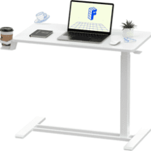 FLEXISPOT Overbed Table: Adjustable Laptop Desk with Wheels