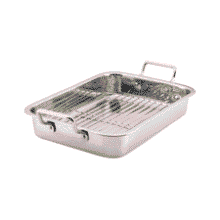 Farberware 17-inch Stainless Steel Roasting Pan with Rack