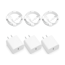 Fast Charging iPhone Charger 20W USB C - 3 Pack