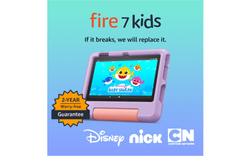 Fire 7 Kids Tablet: 32GB, Purple - Ages 3-7