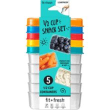 Fit & Fresh Leakproof Condiment Containers - 5 Pack