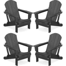 Foldable Adirondack Chair Set - Perfect for Patio & Garden