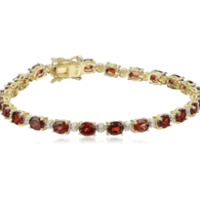 Gold Plated Gemstone Tennis Bracelet