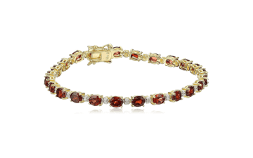 Gold Plated Gemstone Tennis Bracelet