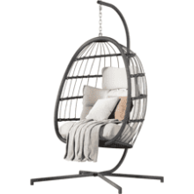Hanging Egg Chair with Stand - Indoor & Outdoor Use