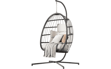 Hanging Egg Chair with Stand - Indoor & Outdoor Use