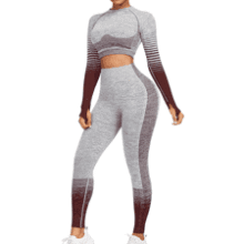 JOYMODE Women's Workout Set: High Waist Leggings & Crop Top