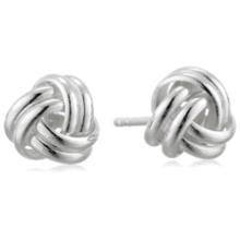 Love Knot Earrings - Sterling Silver & Gold Plated
