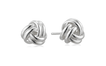 Love Knot Earrings - Sterling Silver & Gold Plated