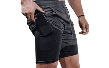 Men's 2-in-1 Running Shorts - 7" Workout & Gym Shorts