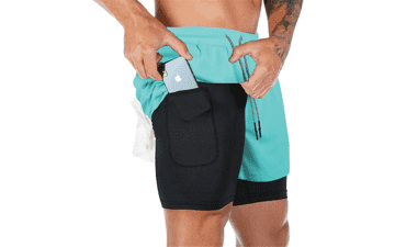 Men's 2-in-1 Running Shorts - 7" Workout Gym Shorts