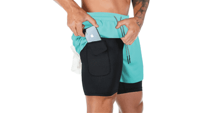 Men's 2-in-1 Running Shorts - 7" Workout Gym Shorts