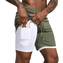 Men's 2-in-1 Running Shorts - Gym & Workout