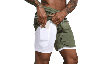 Men's 2-in-1 Running Shorts - Gym & Workout