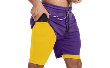 Men's 2-in-1 Running Shorts - Gym & Workout Ready!