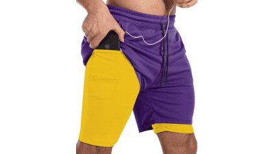 Men's 2-in-1 Running Shorts - Gym & Workout Ready!
