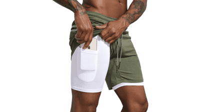 Men's 2-in-1 Running Shorts - Gym & Workout