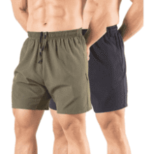 Men's 5" Running Shorts 2-Pack: Quick Dry Workout Gym Shorts