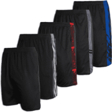 Men's Mesh Basketball Shorts 5-Pack - Quick Dry Activewear
