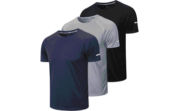 Men's Quick Dry Workout Shirts 3-Pack