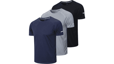 Men's Quick Dry Workout Shirts 3-Pack