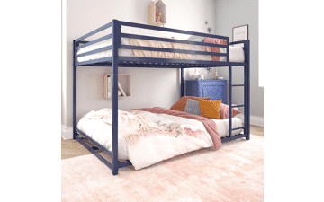 Miles Blue Metal Full Bunk Bed