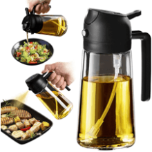 Olive Oil Sprayer - 2-in-1 Dispenser for Cooking, Air Fryer & BBQ