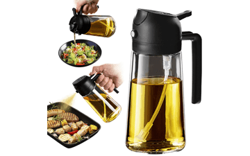 Olive Oil Sprayer - 2-in-1 Dispenser for Cooking, Air Fryer & BBQ