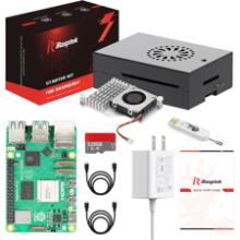 Raspberry Pi 5 Starter Kit - 8GB RAM, 128GB OS - Aluminum Case