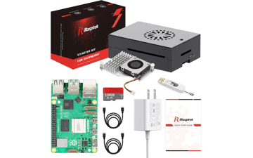 Raspberry Pi 5 Starter Kit - 8GB RAM, 128GB OS - Aluminum Case