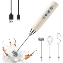 Rechargeable Milk Frother: Electric Handheld Drink Mixer