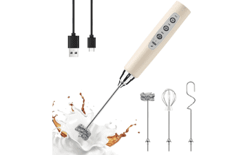 Rechargeable Milk Frother: Electric Handheld Drink Mixer