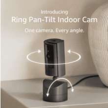 Ring Indoor Cam (2024): 360° Pan & Tilt, HD Video, Two-Way Talk - Black