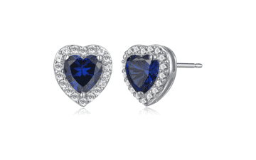Sterling Silver Heart Stud Earrings