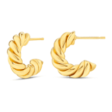 Sterling Silver Twisted Hoop Earrings