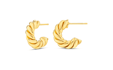 Sterling Silver Twisted Hoop Earrings