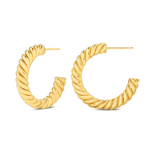 Sterling Silver Twisted Hoop Earrings