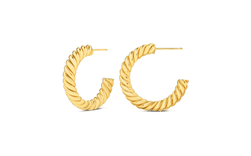 Sterling Silver Twisted Hoop Earrings