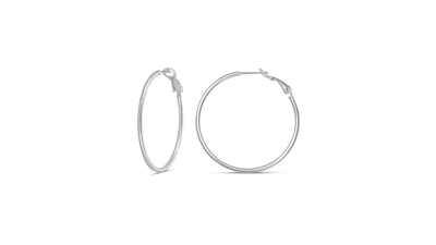 Sterling Silver or Gold Plated Hoop Earrings