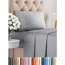Twin Size Steel Blue Sheet Set - Soft & Breathable