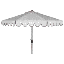 Venice Navy Scallop 9Ft Patio Umbrella