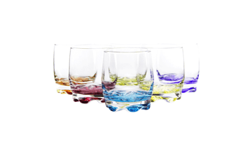 Vibrant Splash Beverage Glasses - Set of 6