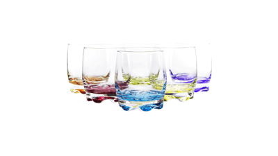 Vibrant Splash Beverage Glasses - Set of 6