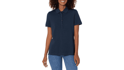 Women's Short Sleeve Polo Shirt - Amazon Essentials