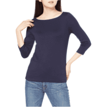 Women's Slim-Fit Boat Neck Tee