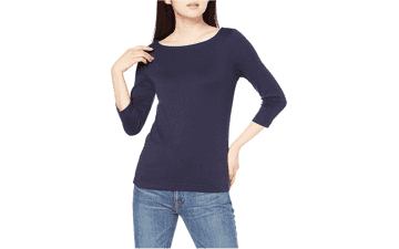 Women's Slim-Fit Boat Neck Tee