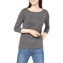 Women's Slim-Fit Boat Neck Tee