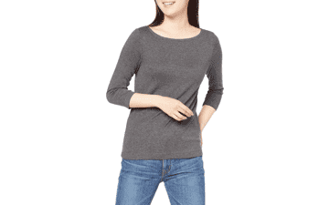 Women's Slim-Fit Boat Neck Tee