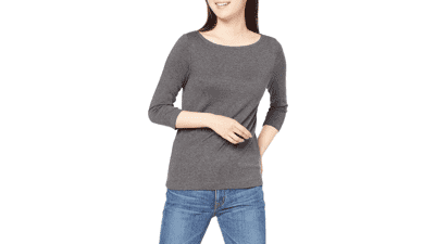 Women's Slim-Fit Boat Neck Tee