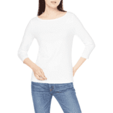 Women's Slim-Fit Boat Neck Tee